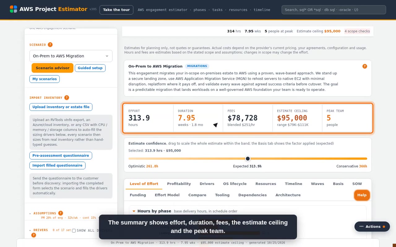 Your first Project Estimate video